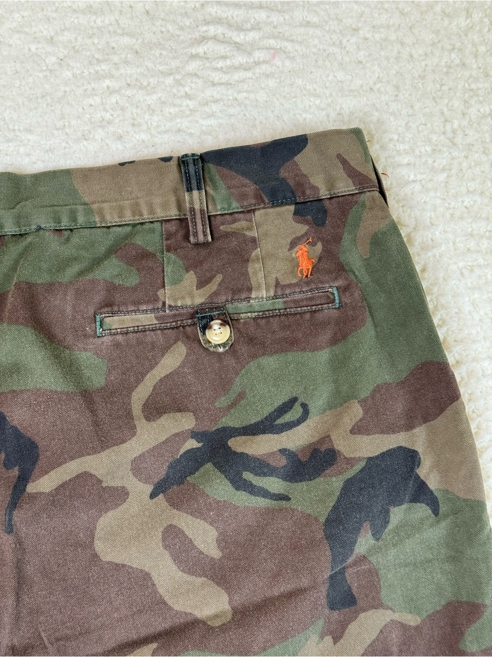 Polo Ralph Lauren Classic Cotton Twill Camo Green Chino Pants Men's Size 38x32 - Picture 10 of 12